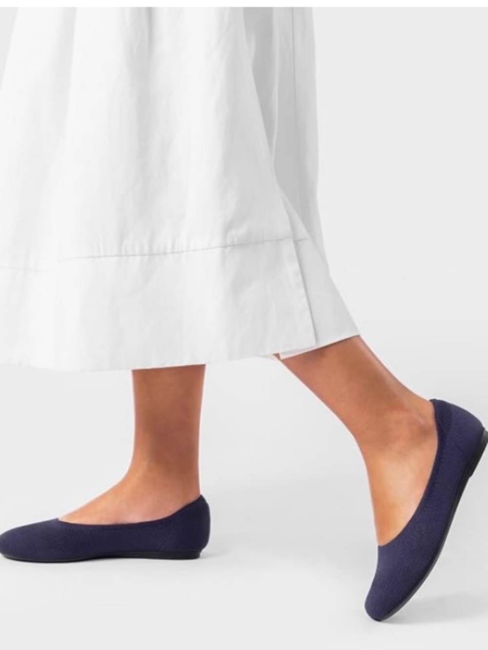 Dream Pairs Navy Knit Square Toe Ballet Flats Size 9 New in Box